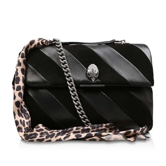 Kurt Geiger Large SoHo Black Chain Strap Shoulder Bag - Picture 2 of 10